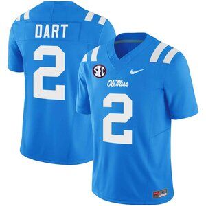 Mens Youths Kids Womens 2 Jaxson Dart Powder Blue Stitched Jersey